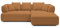 DomoHome Avangarde Ecksofa Moderne Eckcouch mit Verstellbarer Sitztiefe Wasserabweisendem Aragon-Stoffbezug und Hochwertiger Polsterung Rechts-Layout 182x285x86cm Orange