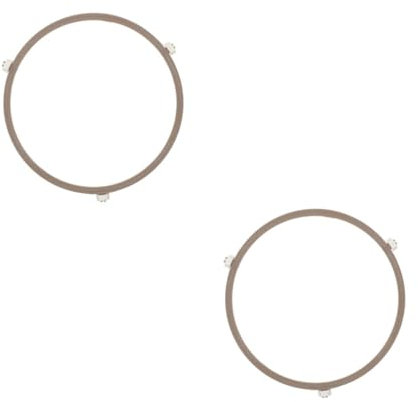 UKCOCO 2pcs Microwave Oven Accessory Replacement Turntable Ring Rotating Plate Holder for Round Plates Microwave Part