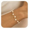 VIROMY Perlen Armband Damen 14K Gold Plattiert Double Layers Pearl Armband Zierliche Schmuck Geschenke für Sie