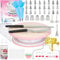 Grandma Shark 190 Pcs Cake Decorating Kit with Cake Turntable, Piping Tips and Icing Bags, Acrylic Cupcake Toppers, Professional Cake Decorating Tools with E-Book for Beginners (Pink)