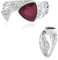 Cavill Madagaskar Rubin Ring 2,7 ct in Trillant Schliff, 9K Weißgold, filigran modern durchbrochenes Design, elegante rote Edelsteinfassung, wertvoller Schmuck für Damen