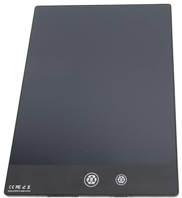 Bewinner Tablero de Dibujo de Pantalla Dual, Tableta de Escritura, Diseño sin Bloques, Panel de Dibujo Electrónico para Clases de Trabajo, LCD, 9,5 Pulgadas, con Lápiz óptico y Manual (BLACK)