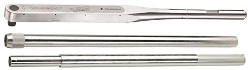 GEDORE Aluminium Drehmomentschlüssel DREMOMETER 1 750-2000 Nm mit 2 ALU-Verlängerungsrohren im Blechkasten mit Zertifikat