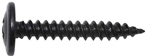 Blechschraube mit Bund / Flachkopf / schwarz verzinkt / Kreuzschlitz / 4,2 x 19 mm / 100 Stück