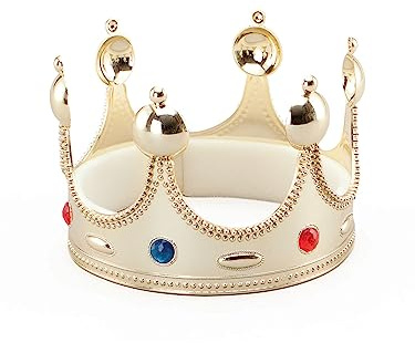Bristol Novelty BA458 Superior Kings Crown for Fancy Dress, Mens, Gold, One Size