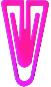 Laurel Büroklammern Plastiklips 60mm VE=100 Stück pink