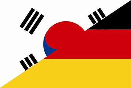 U24 Aufkleber Süd Korea-Deutschland Flagge Fahne 8 x 5 cm Autoaufkleber Sticker