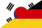 U24 Aufkleber Süd Korea-Deutschland Flagge Fahne 8 x 5 cm Autoaufkleber Sticker