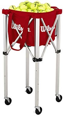 Wilson Ballwagen, Tennis Teaching Cart, Für bis zu 150 Bälle, Rot, WRZ541000