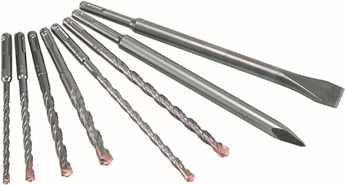 ALPEN Hammerbohrer Set SDS-plus F4 Forte Mix 8-teilig (ø 6-12 mm, Bohrer, Flachmeißel, Spitzmeißel, für Beton, Naturstein, Mauerwerk) 500008100