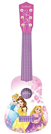 Lexibook, Disney Prinzessin, Meine erste Gitarre für Kinder, 6 Nylonsaiten, 21“ lang, inkl. Anleitung, pink, K200DP