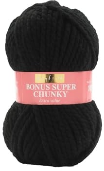 Sirdar Hayfield Bonus Super Chunky, Black (965), 100g