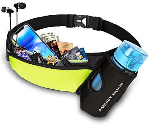 Ceinture de Course Running Belt Sac Banane de Sport Etanche Sacoche Running Belt Réglable Multi-Pochette Légère pour iPhone 16/15/14/13/12 Pro Max Téléphones Jusqu’à 7.1 pour la Course à Pied, Voyage