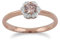 Gemondo Morganit Ring, 9 Karat Rosegold 0,18 CT Morganit & Diamant Blume Ring - Morganit