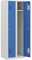 eurokraft | Basic | Spind | 2 Abteile | lichtgrau/lichtblau | Breite 600 mm | Zylinderschloss