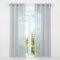 HongYa 1er-Pack Uni Voile Gardine Transparenter Vorhang Schal mit Ösen H/B 245/140 cm Silber