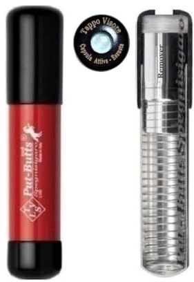 Put-Butts Spegnisigaro Mod. L 100 REMOVER - Estraibile, Tappo Telescopico con Visore Capsula - Per Sigari Toscani, Toscanelli e Simili, Portasigari, Humidor - ROSSO SPORT