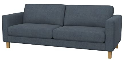 Soferia Sofabezug Kompatibel Mit Karlstad 3er-Sofa Sofaüberzug Sofaüberwurf Sofaschoner Cover Wasserabweisend Fleckschutz Softi Grau Anthrazit