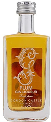 Gordon Castle Scotland Plum Liqueur Miniature | 27% ABV, 5 CL | Luxury Small-Batch Gin Liqueur | Distilled With Our Homegrown Variety of Gordon Castle Plums | Infused with Gordon Castle Scotland Gin |