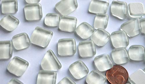 200g Soft Glas-Mosaiksteine unregelmäßig (Polygonal) glänzend, nicht lichtdurchlässig (Weiß)