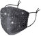 LIEIKIC Damen Mundschutz Kristalle Glitzer Elegant Waschbar Wiederverwendbar Atmungsaktive Mund und Nasenschutz Cover Halstuch für Halloween Abend Party (Schwarz)
