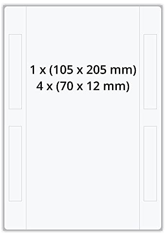 DHL-Versandetiketten-Set auf DIN A5 Bogen - 105 x 205 mm - 1.000 Papier-Etiketten-Sets auf 1.000 Blatt, DHL 910-300-700 Common Label, selbstklebende Versandetiketten A5