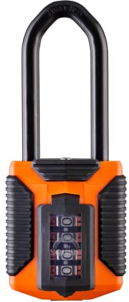 Squire Heavy Duty Padlock (All Terrain) - Toughest Steel Shackle - 4 Wheel Combination Padlock - Alloy Steel for Corrosion Resistance - Weatherproof Lock for Home, School & Garage (CP50 Long Shackle)