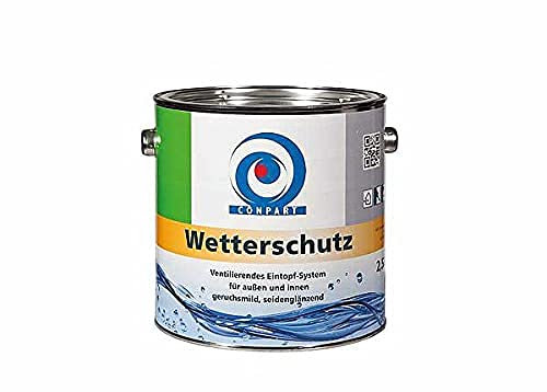 Conpart Weather Protection 8088 – Weather Protection Paints – For Coating of Connecting Components Made of Zinc and Aluminium in the Facade Area, such as Gutters or Downpipes – 2.5 Litres