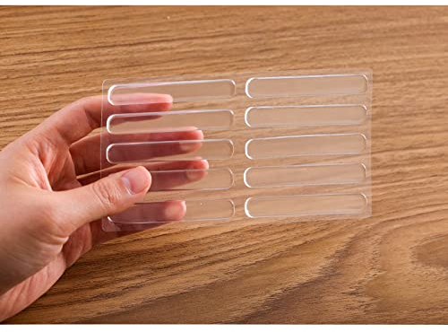 AIEX 20 Stück transparente Gummi-Streifen für Schranktür, Tischplatte, Glasplatte, rutschfest, mit Selbstklebender Rückseite, weicher Verschluss, um Wände zu schützen