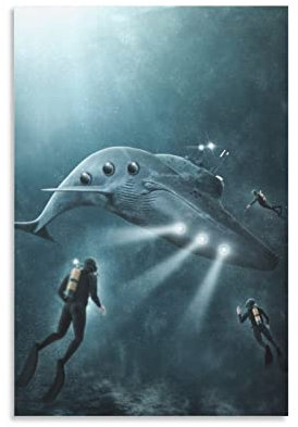 Kunst-Poster, Tauch-Poster, dekoratives Gemälde, Leinwand, Wandkunst, Wohnzimmer, Poster, Schlafzimmer, Malerei, 30 x 45 cm