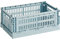 Hay Transportbox Colour Crate S aus recyceltem Polypropylen in der Farbe Dusty blue