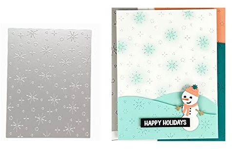 Qoiseys Weihnachten Schneeflocke Hintergrund Stanzschablone Die Stanzen Basteln Prägeschablone, Stanzungen für DIY Scrapbooking Fotoalbum Dekoratives Papier Basteln Prägeschablone