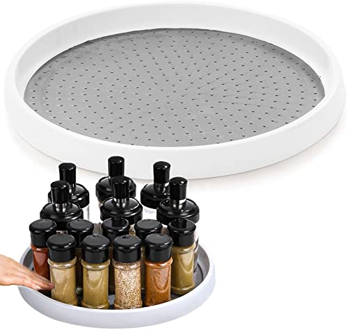 Lazy Susan Turntable, rotatable plate, Kitchen Turntable Organiser, 25cm/9.8in, Round Snack Tray, for Edible oil Bottle, Soy Sauce Bottle, Seasoning Bottle