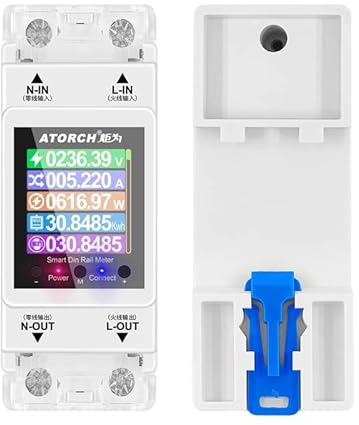 LCD Digitale Stromzähler Wechselstromzähler Hutschiene KWh Zähler 100A 85-265V 1-phasiger 2-poliger 2P-DIN-Schienen-Stromzähler Intelligente WLAN-Fernbedienung Überlastschutz
