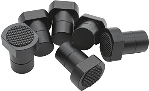 6 Stück Aluminiumlegierung Bankhaken Bank-Hundeklemme Holzbearbeitungstisch Spannbacken Werkbank Positionierung Hobelstopfen Hunde-Klemme Hobelbank Zubehör für 20mm Hundeloch(Schwarz)