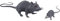 JIAHG 2 Stück Plastik Ratten Maus Gefälschte Maus Plastik Realistische Gruselig Ratten Spielzeug Kinder Halloween Tricks Streiche Requisiten Spielzeug