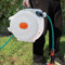 Panana 20m Hose Pipe Anti Kink Garden Patio Auto Retractable Pipe Wall Mounted Reel,180° rotatable bracket with 9 in 1 Spray Nozzle(White)