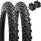 YunSCM 2PCS Plegable 14 Pulgada Neumáticos 14x2.125 ETRTO 57-254 más 2PCS 14 Pulgada Cámara de Aire AV32mm Valve Compatible Niños/Ciudades/Carreteras/Bicicletas de montaña 14x2.10 14x2.125 14x2.25