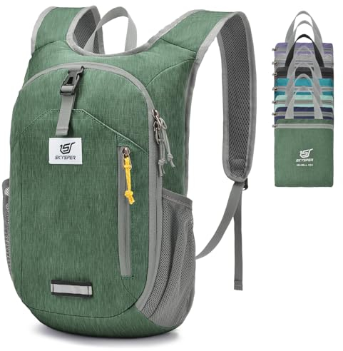 SKYSPER 10L Faltbarer Rucksack Wanderrucksack Klein Tagesrucksack Daypack Reiserucksack für Wandern Reisen Städtetrips