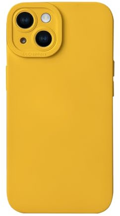 LOOKSEVEN For iPhone 15 Case, Yellow Silicone TPU Rubber Back Cover Case Compatible for iPhone 15 (6.1 inch)