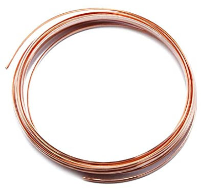 99.5% Pure Copper Wire Round Bare Copper Wire, 5mm Jewelry Making Beading Floral Craft Wire (Length 1 Meter)