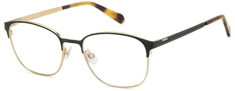 Fossil Brille mit Sehstärke für Unisex optional mit Sonnenbrillentönung oder Blaulichtfilter, Quadratisch, gefertigt aus Metall (inklusive Brillenetui) | Gefertigt aus Metall, optional mit Sonnenbrillentönung oder Blaulichtfilter, inklusive Brillenetui