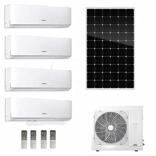 Generic 18000BTU - Aire acondicionado y calentador mini split sin conductos multizonas de 9 K, 2 zonas, color blanco