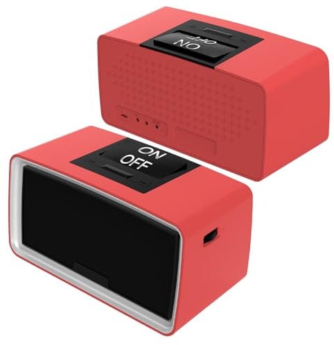 Healvaluefit Simple Senior Music Player, Easy Audiobook Player with 32GB TF Card and Card Reader for Dementia, Alzheimer's, Visually Impaired and Visually Impaired Patients (Red)