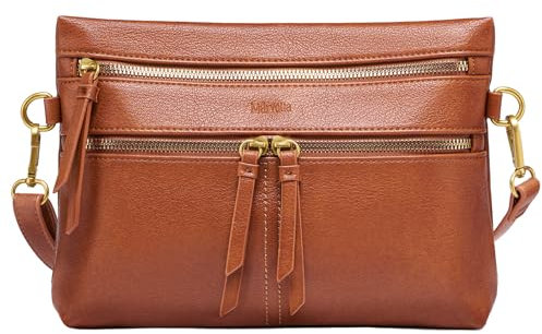 Marvolia Umhängetaschen für Damen, trendiges PU-Leder, kleine Umhängetasche, Damen-Schulterhandtaschen mit verstellbarem Riemen, Braun, Braun, Einheitsgröße