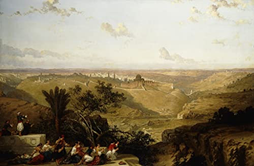 IPLUPJDY Kunstdruck Leinwand Kunst Gemälde WandgemäLde Jerusalem von David Roberts Leinwand Malerei Poster für Heimdekoration 60x90cm