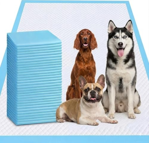 Tapis pour chiot de taille XXXL 78,74 cm x 119,38 cm, 100 pièces, extra grand pour chiens, imperméables et super absorbants, tapis d’entraînement jetables épais pour chats et lapins