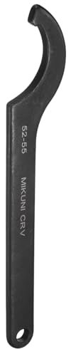 sourcing map C Hook Spanner Wrench, 52-55mm C Pin Motorcycle Shock Nut Chrome Vanadium Spanner Wrench Tool with 3.5mm Square Head for Machine, Vehicles, Mechanical