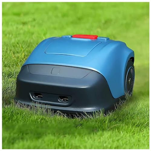 Robot Cortacésped Totalmente Automático, Altura de Corte de 20-55 mm, Control Mediante Aplicación, Resistente Al Agua, Bajo Nivel de Ruido para Céspedes de hasta 300 M²