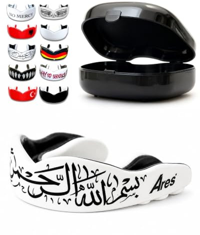 Ares Fightwear® ProLine Mundschutz Boxen inkl. Aufbewahrungsbox für Kampfsport, MMA & Athleten I Maximaler Zahnschutz dank idealer Passform in TOP Qualität I Profi Mouthguard für Herren & Damen